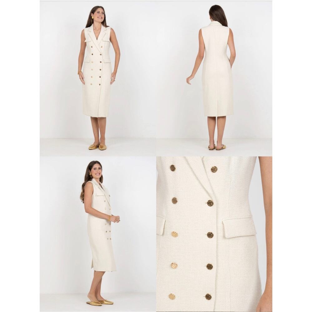 Emily McCarthy Kelly Dress NWT winter white size small